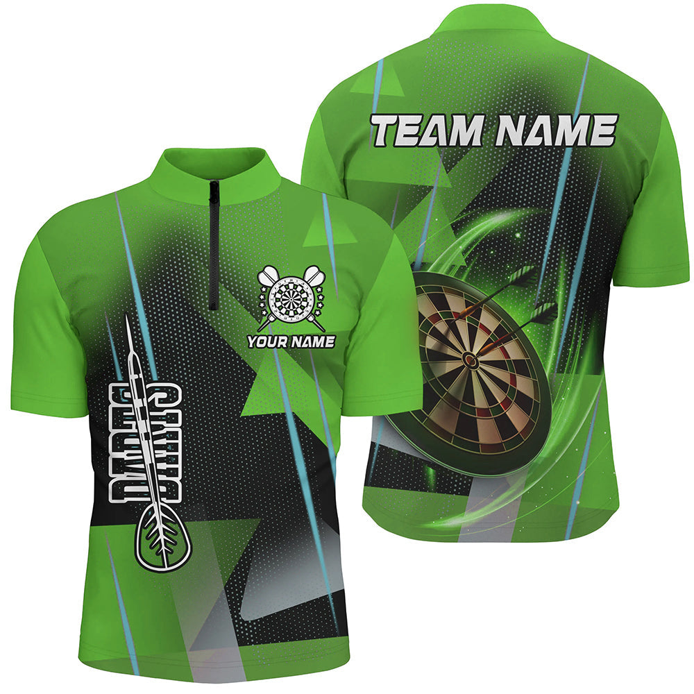 Personalized Darts and Quarter-Zip 3D Printed Custom Green Darts Team