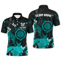 Personalized Grunge Turquoise Darts and Custom Dart Dart