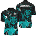Personalized Grunge Turquoise Darts and Custom Dart Dart