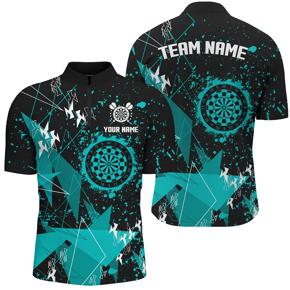 Personalized Grunge Turquoise Darts and Custom Dart Dart