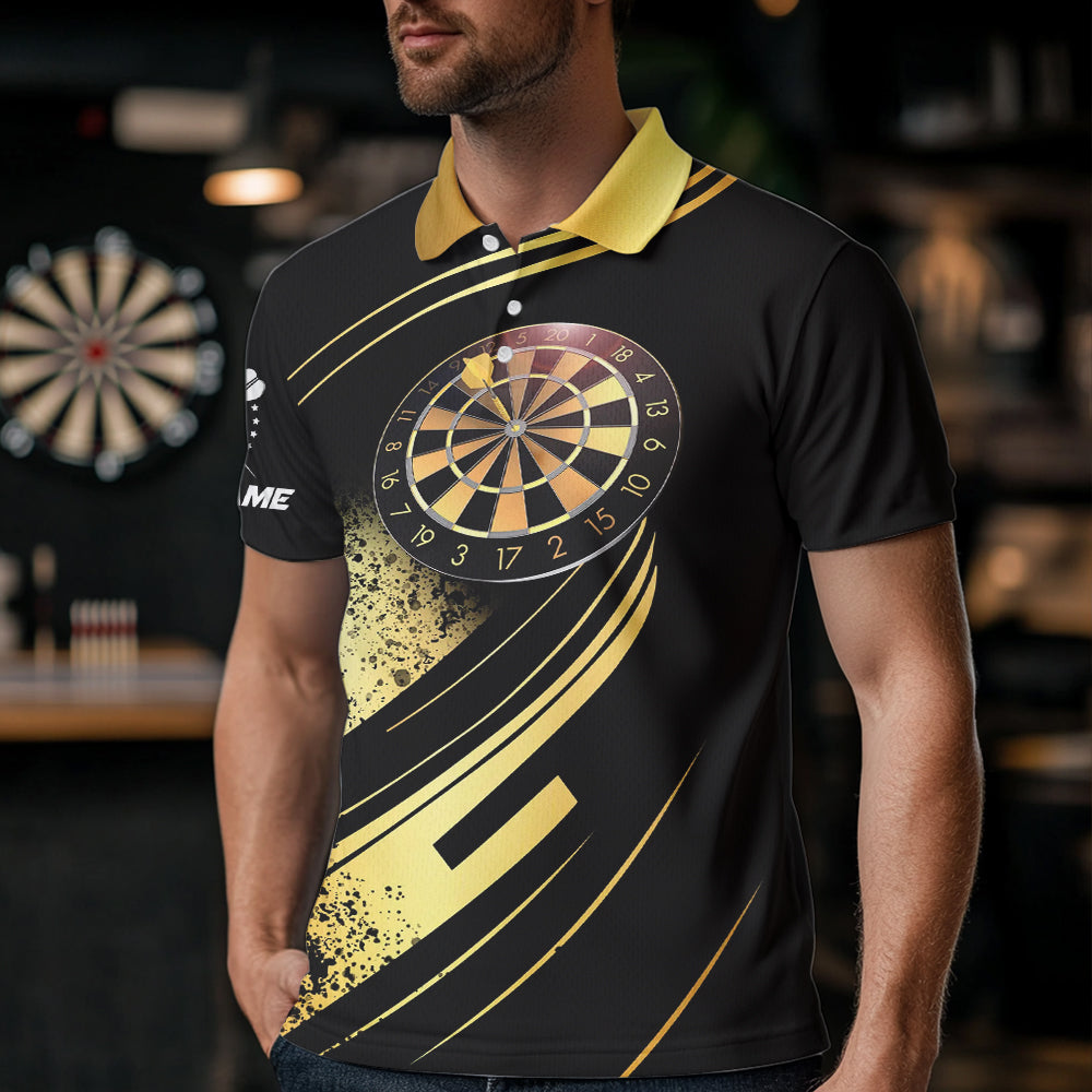 Personalized Gradient Gold And Black Darts, Custom Dart Dart