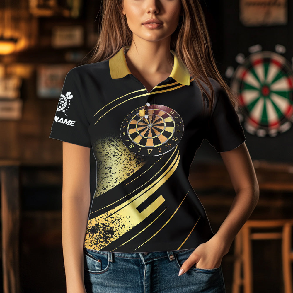 Personalized Gradient Gold And Black Darts, Custom Dart Dart