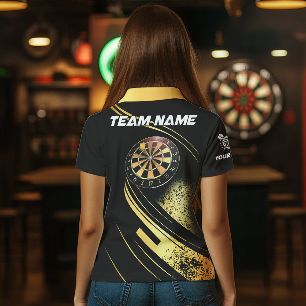 Personalized Gradient Gold And Black Darts, Custom Dart Dart