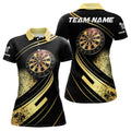 Personalized Gradient Gold And Black Darts, Custom Dart Dart