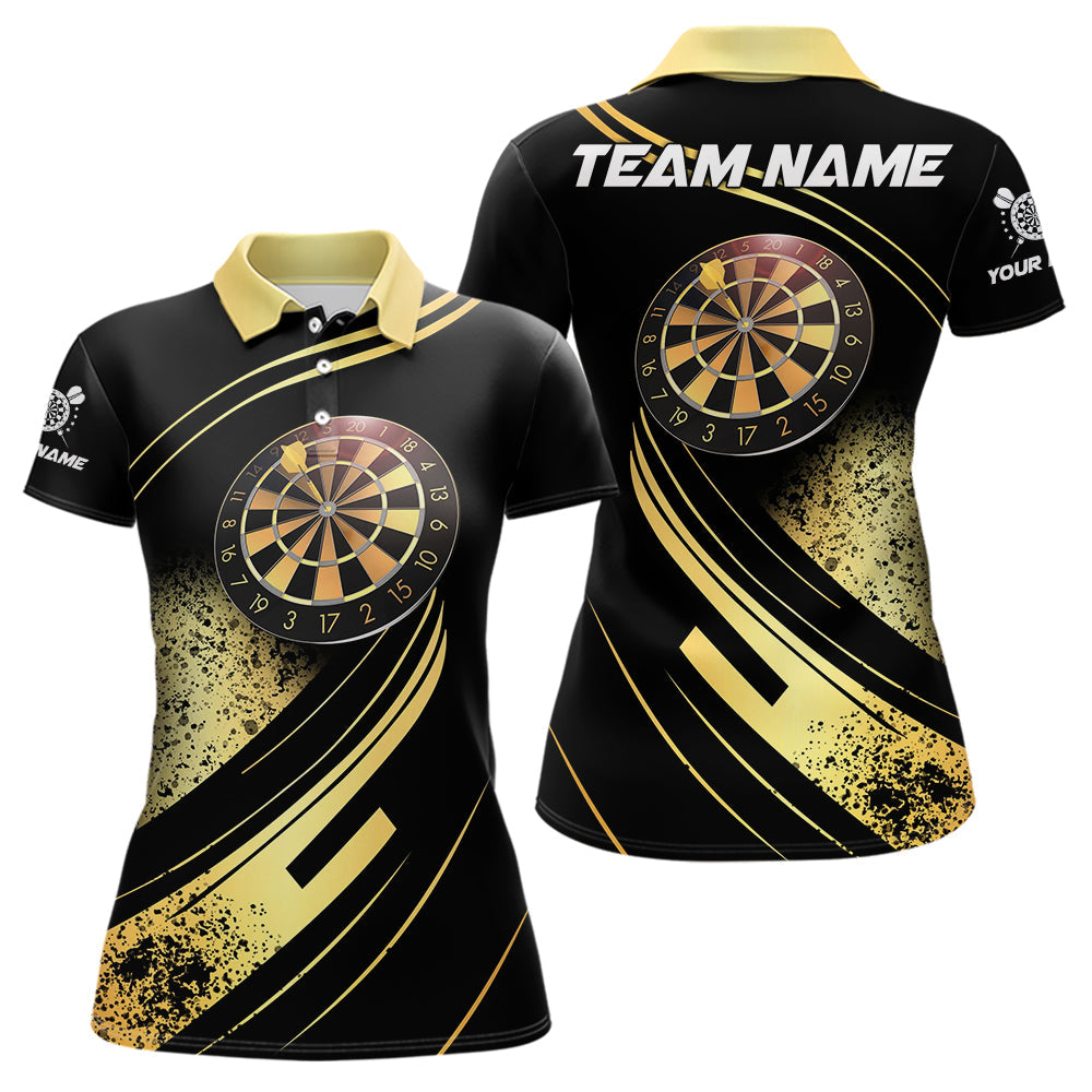 Personalized Gradient Gold And Black Darts, Custom Dart Dart