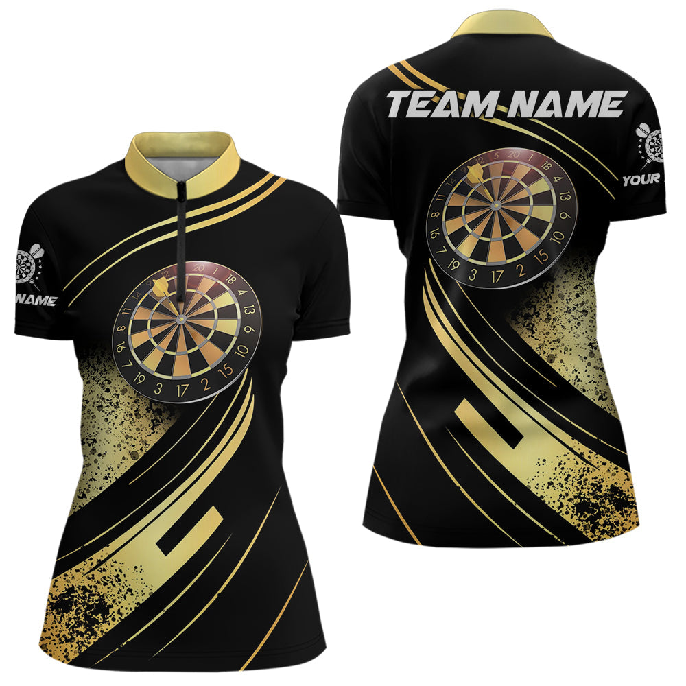 Personalized Gradient Gold And Black Darts, Custom Dart Dart