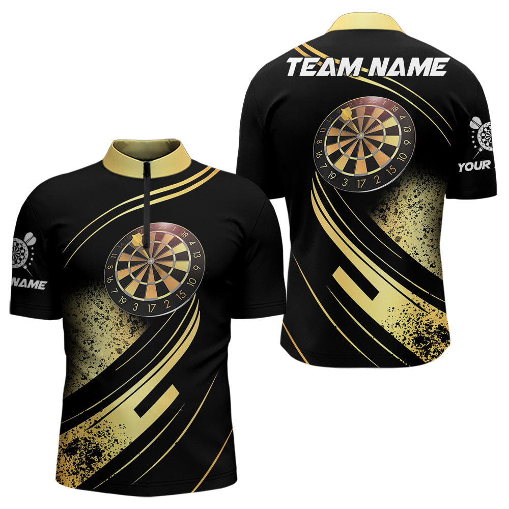 Personalized Gradient Gold And Black Darts, Custom Dart Dart