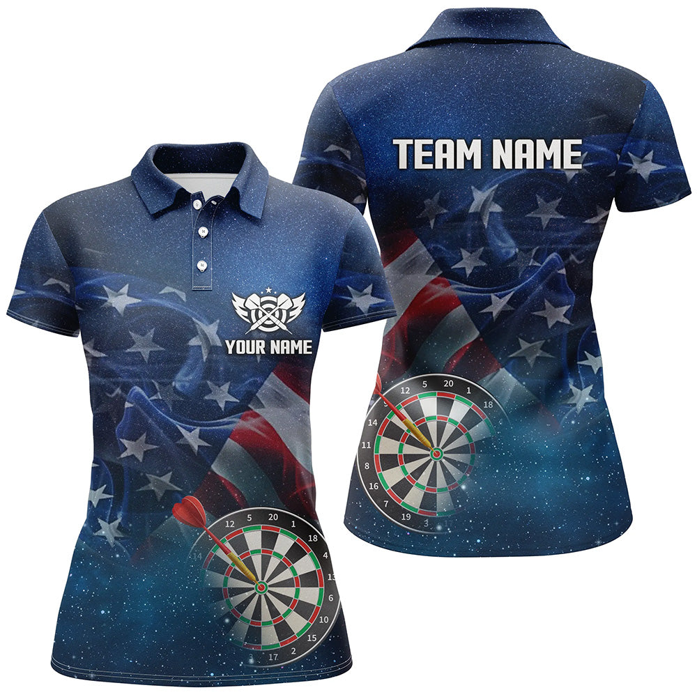USA Flag Universe Patriotic Custom Men Dart Quarter-Zip Best Darts Gift For Player