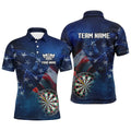 USA Flag Universe Patriotic Custom Men Dart Quarter-Zip Best Darts Gift For Player