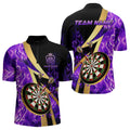 Personalized Purple And Gold Smoke Swirling Men Dart, Dart Team Custom Dart