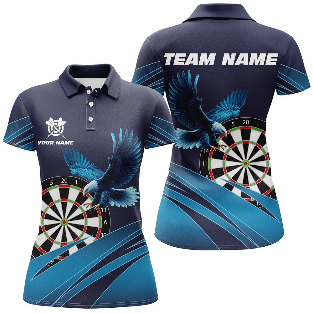Personalized Darts Board Eagle Blue Darts Men Quarter-Zip Custom Darts Team