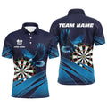 Personalized Darts Board Eagle Blue Darts Men Quarter-Zip Custom Darts Team