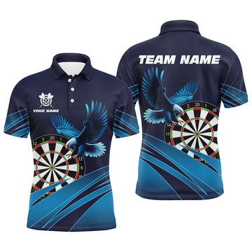 Personalized Darts Board Eagle Blue Darts Men Quarter-Zip Custom Darts Team