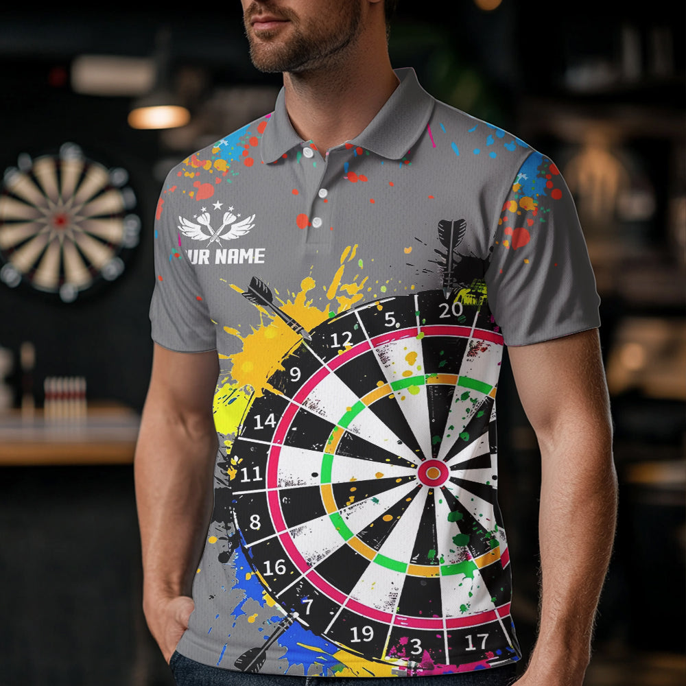 Funny Dartboards Colorful Paint Aim Shoot Swear Repeat Custom Men Darts, Dart |Grey