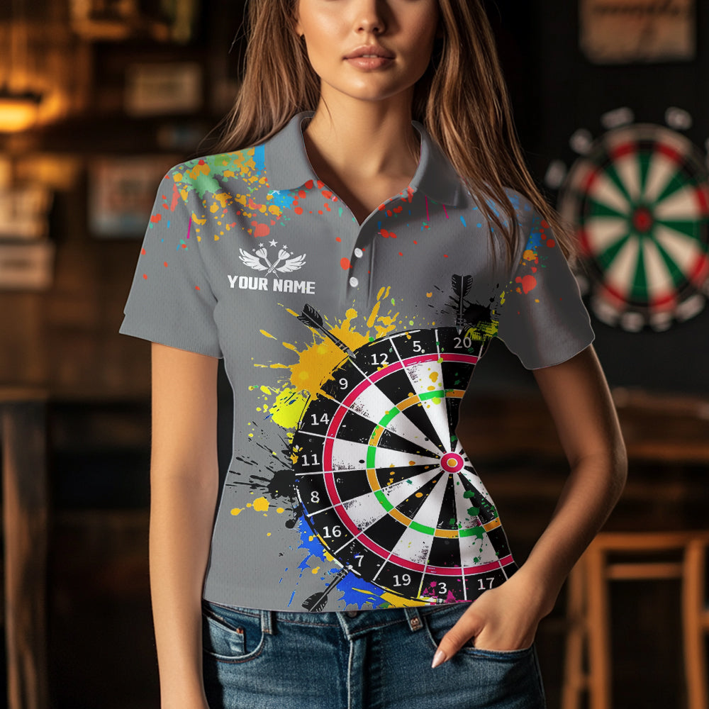 Funny Dartboards Colorful Paint Aim Shoot Swear Repeat Custom Men Darts, Dart |Grey