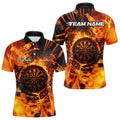 Personalized Orange Swirling Fire Flame Dart Custom Darts Team