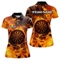 Personalized Orange Swirling Fire Flame Dart Custom Darts Team