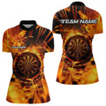 Personalized Orange Swirling Fire Flame Dart Custom Darts Team