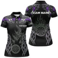 Personalized Darts Tournament Custom Dartboard Fire Flame Darts Team |Purple