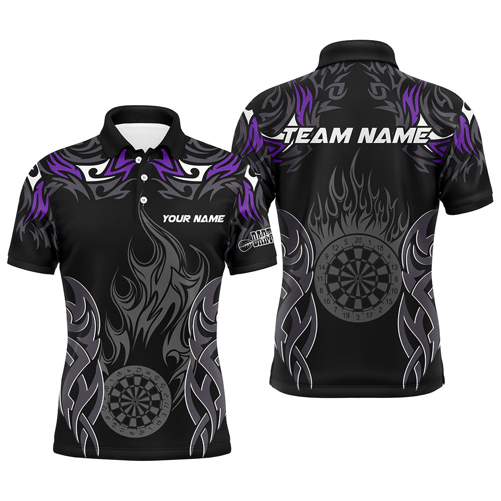 Personalized Darts Tournament Custom Dartboard Fire Flame Darts Team |Purple