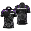 Personalized Darts Tournament Custom Dartboard Fire Flame Darts Team |Purple