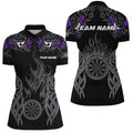 Personalized Darts Tournament Custom Dartboard Fire Flame Darts Team |Purple