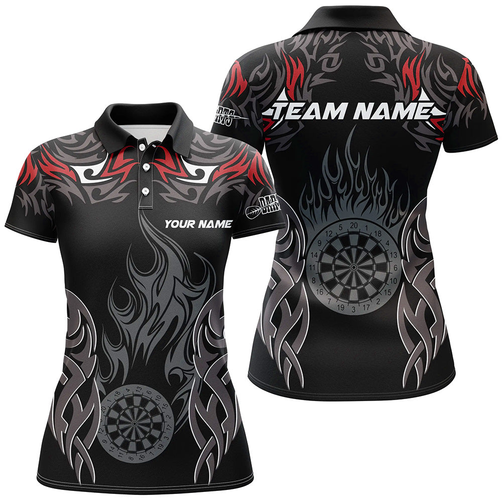 Personalized Darts Tournament Custom Dartboard Fire Flame Darts Team |Red