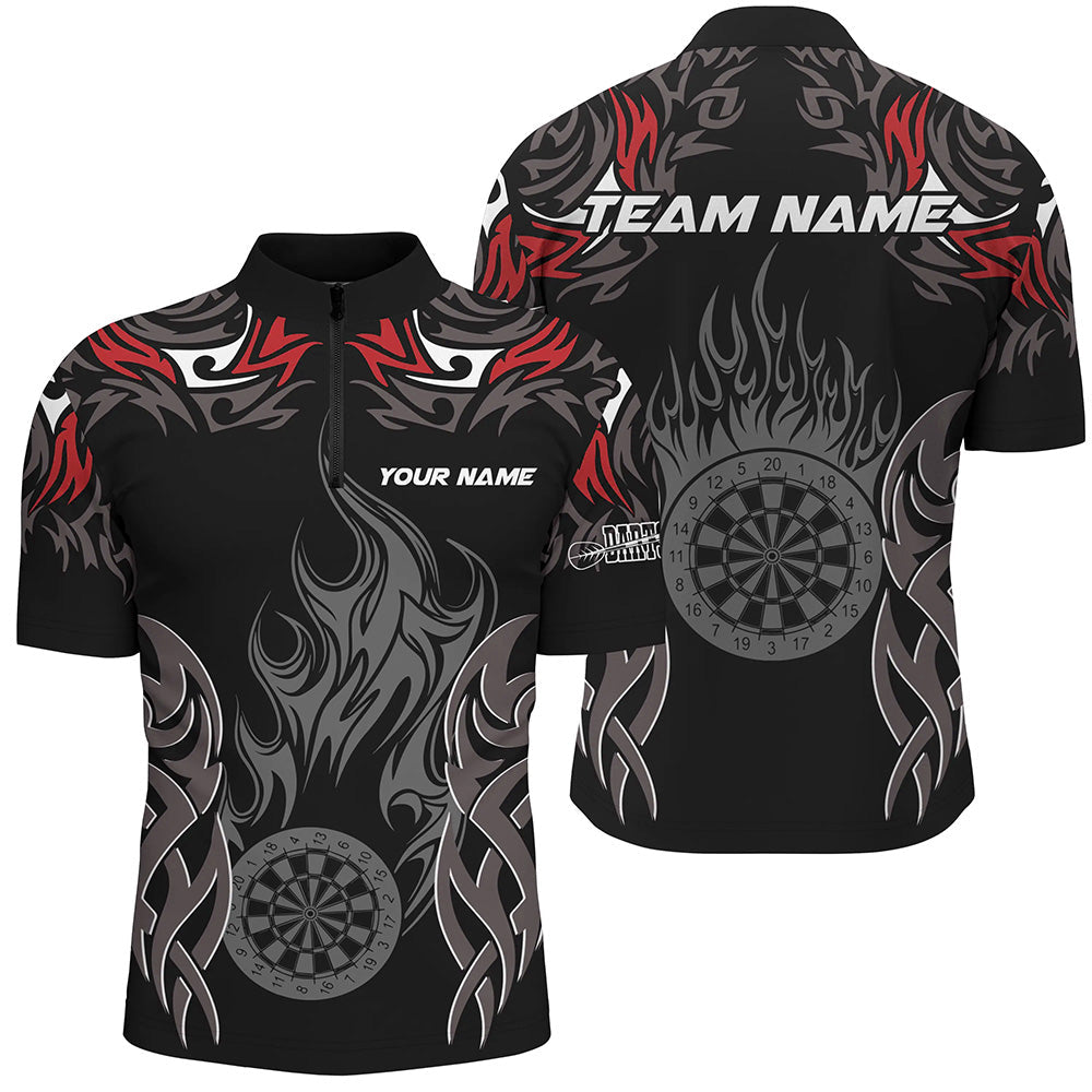 Personalized Darts Tournament Custom Dartboard Fire Flame Darts Team |Red