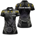 Personalized Darts Tournament Custom Dartboard Fire Flame Darts Team | Yellow