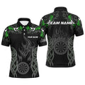 Personalized Darts Tournament Custom Dartboard Fire Flame Darts Team | Green