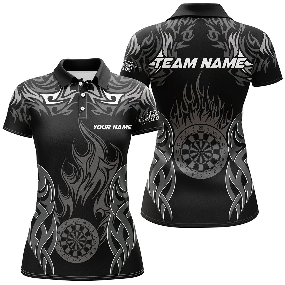 Personalized Darts Tournament Custom Dartboard Fire Flame Darts Team | White