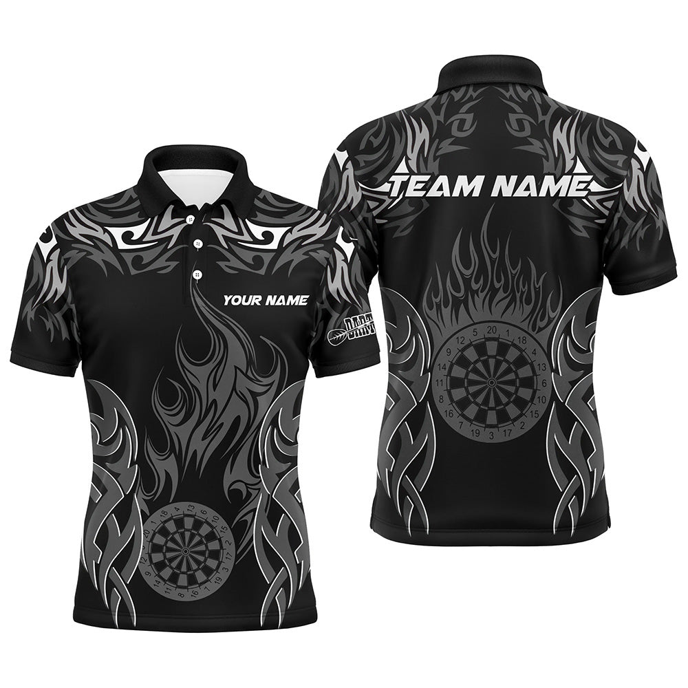 Personalized Darts Tournament Custom Dartboard Fire Flame Darts Team | White