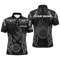 Personalized Darts Tournament Custom Dartboard Fire Flame Darts Team | White