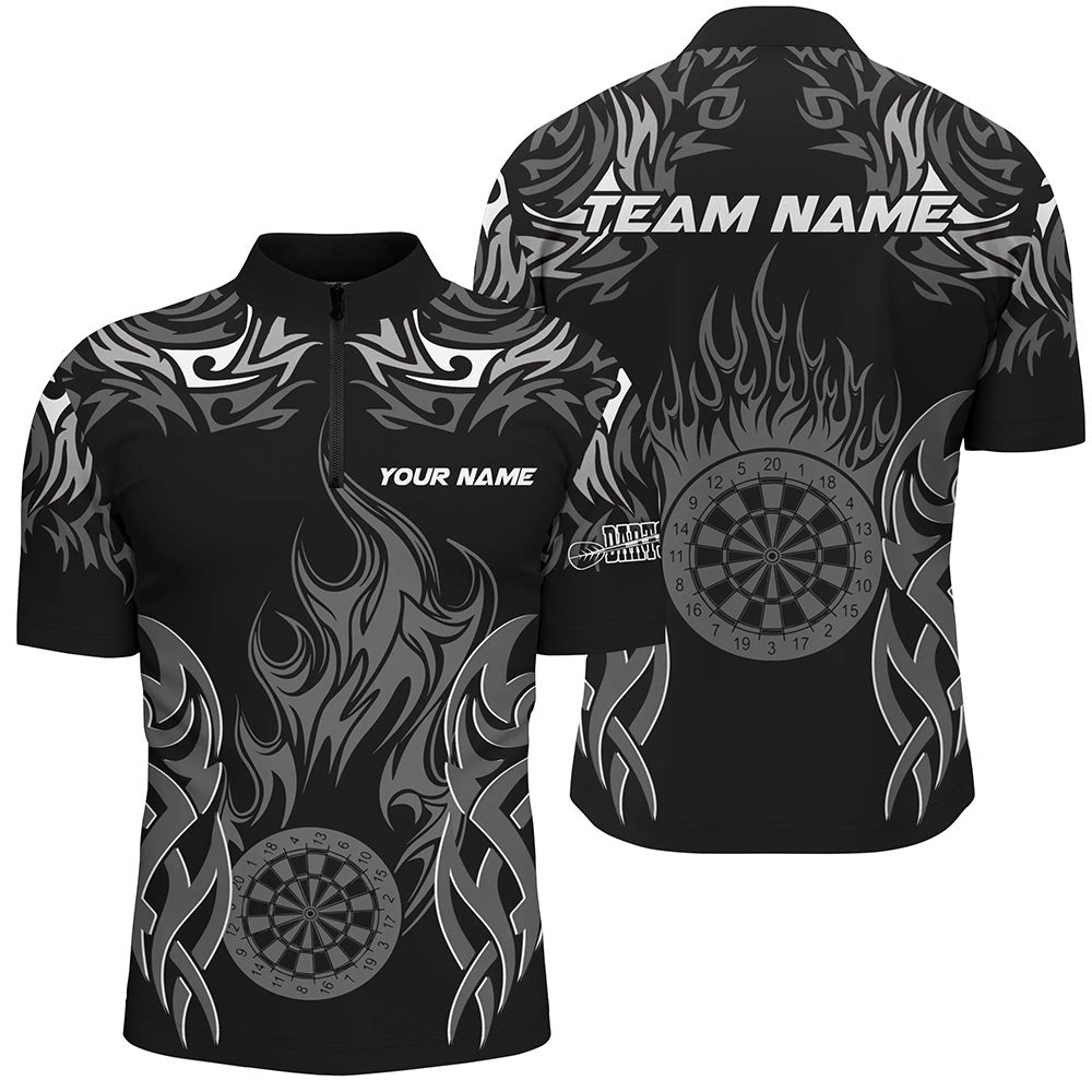 Personalized Darts Tournament Custom Dartboard Fire Flame Darts Team | White