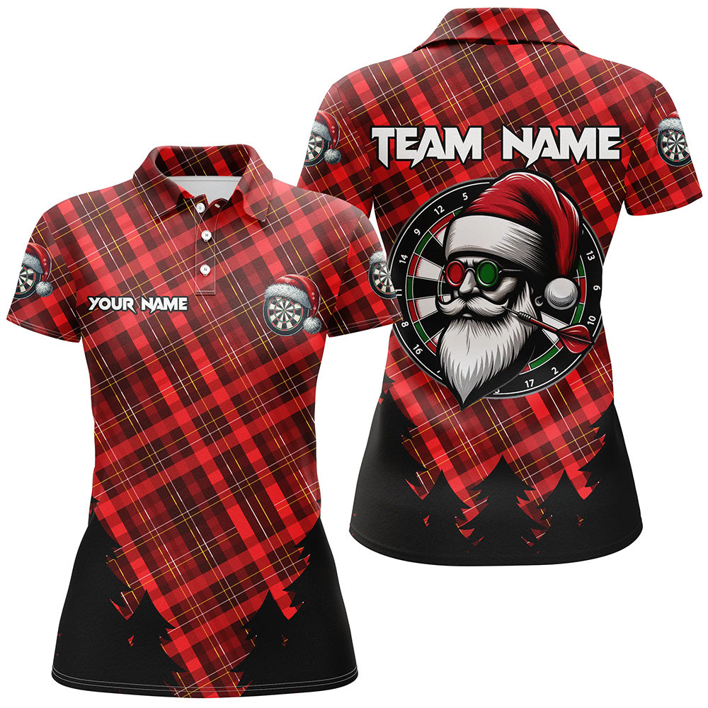 Funny Christmas Santa Custom Red Plaid Pattern Dart, Christmas Darts Outfit