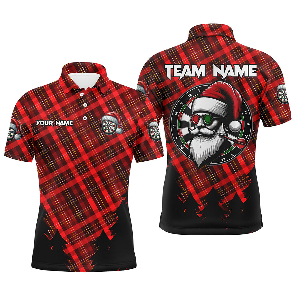 Funny Christmas Santa Custom Red Plaid Pattern Dart, Christmas Darts Outfit