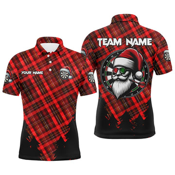 Funny Christmas Santa Custom Red Plaid Pattern Dart, Christmas Darts Outfit