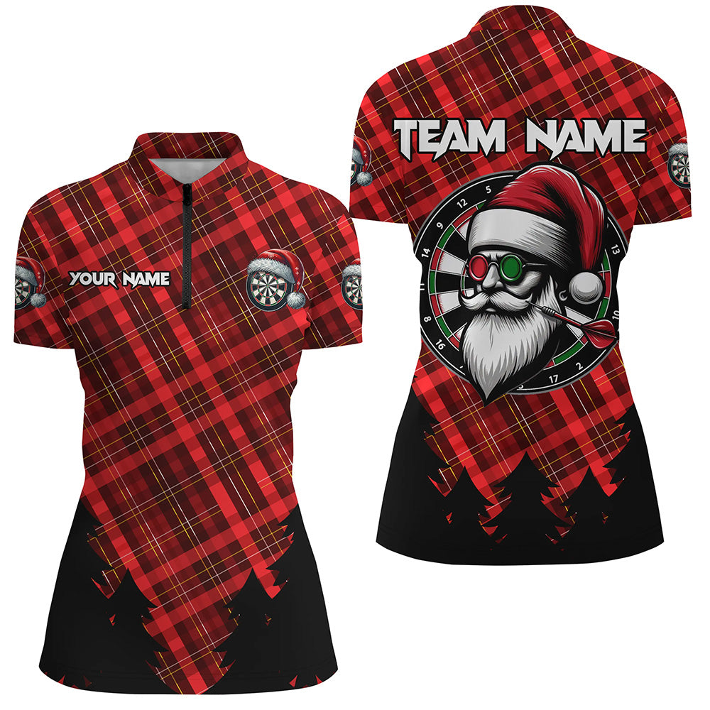 Funny Christmas Santa Custom Red Plaid Pattern Dart, Christmas Darts Outfit