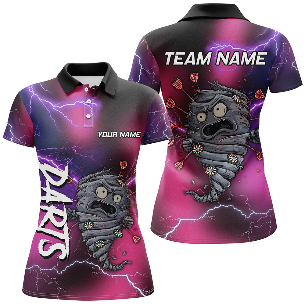 Pink And Purple Thunder Lightning Funny Storm 3D Dart Custom Darts Team