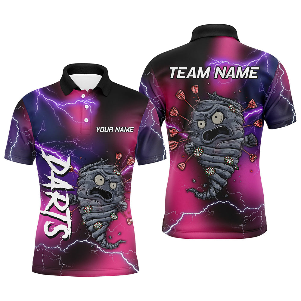 Pink And Purple Thunder Lightning Funny Storm 3D Dart Custom Darts Team