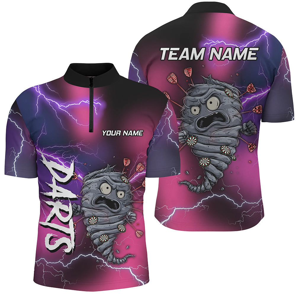 Pink And Purple Thunder Lightning Funny Storm 3D Dart Custom Darts Team