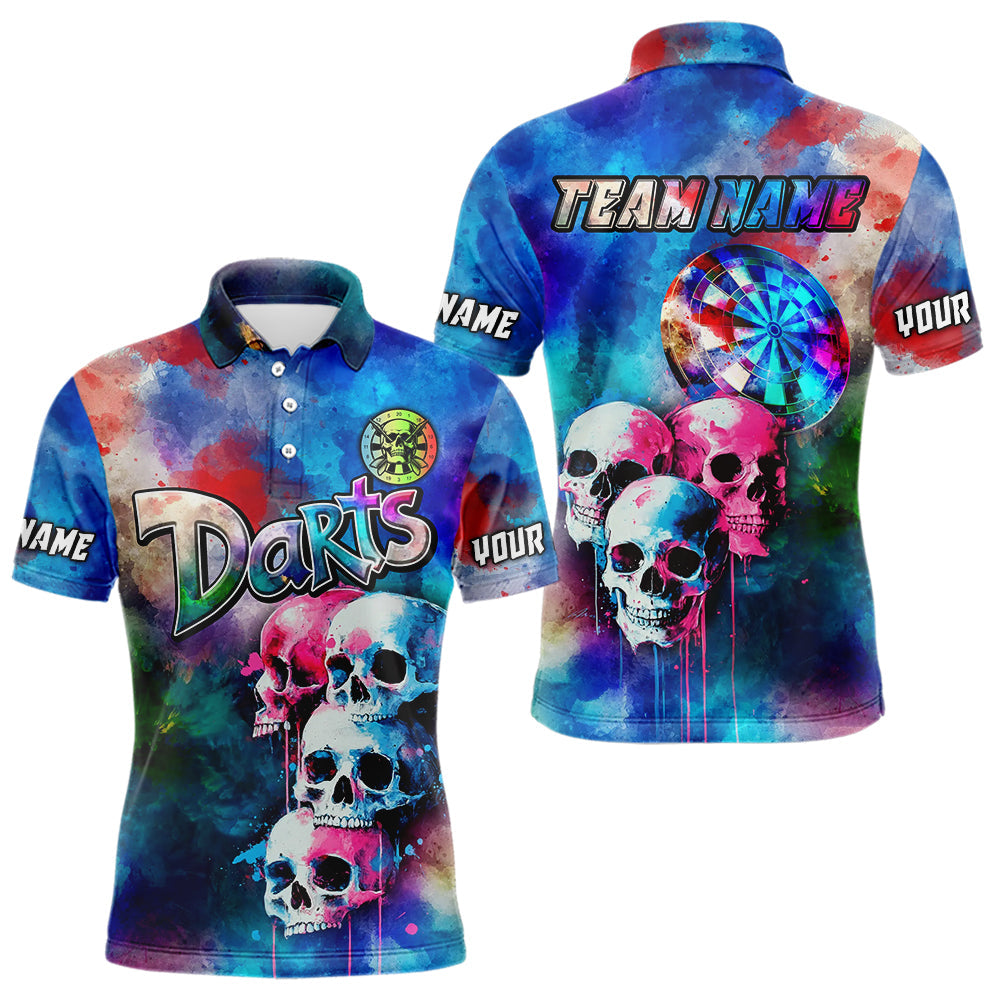 Funny Colorful Neon Graffiti Skull Dart Custom Dart, Best Darts Clothing