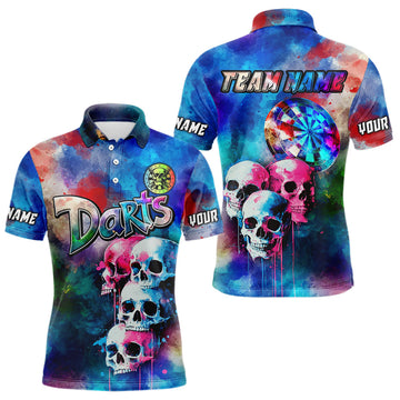 Funny Colorful Neon Graffiti Skull Dart Custom Dart, Best Darts Clothing