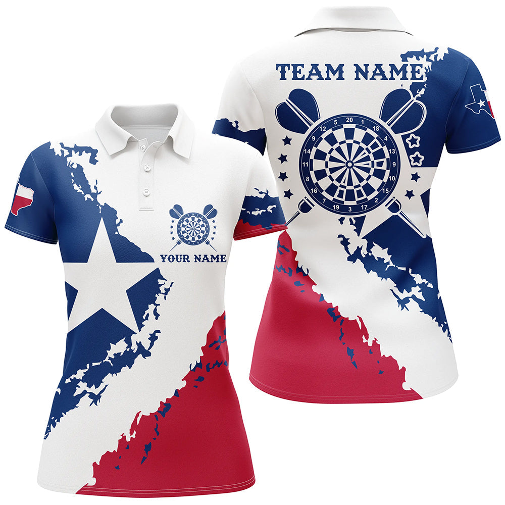 Grunge Texas Flag Darts and Quarter-Zip Custom Patriotic Darts Attire