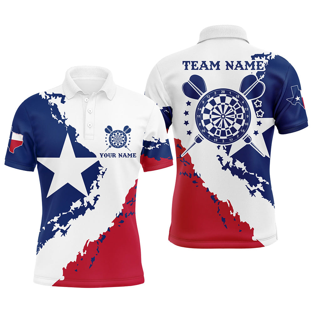 Grunge Texas Flag Darts and Quarter-Zip Custom Patriotic Darts Attire
