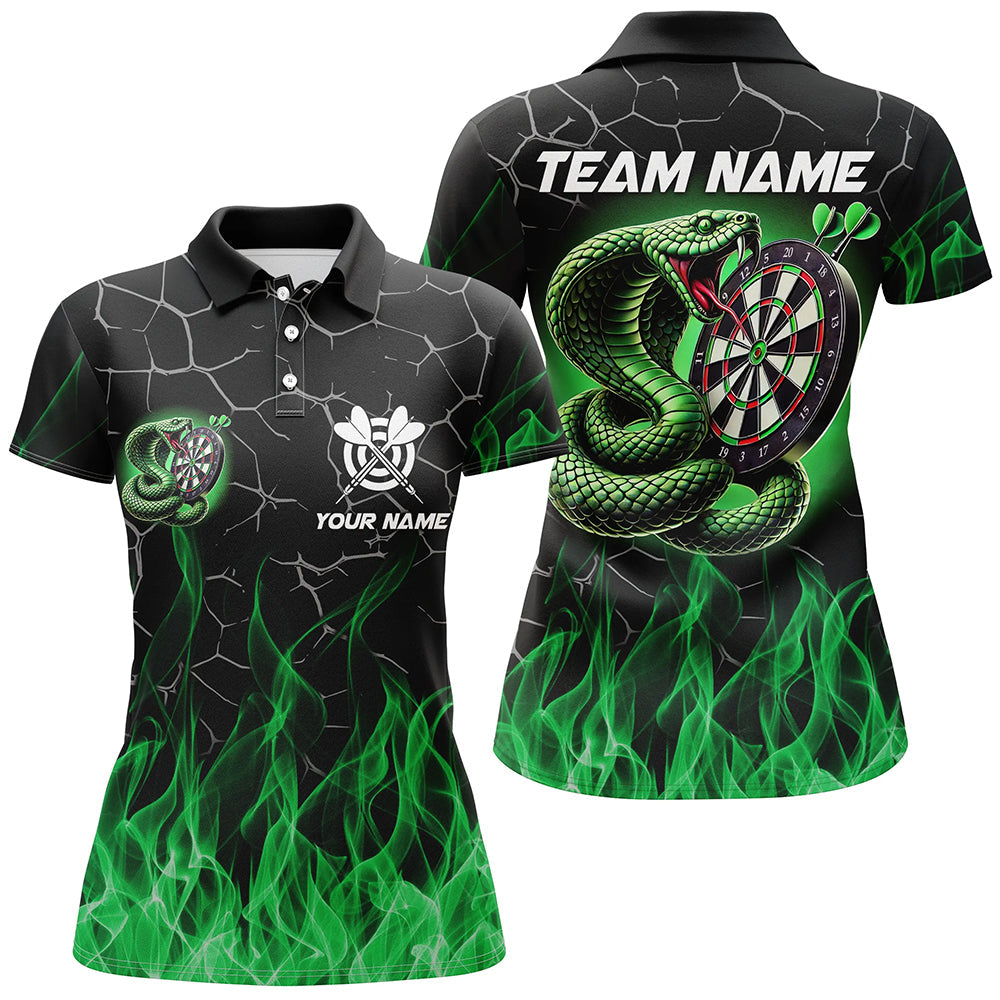 Personalized Darts Snakes Fire Flame Custom Green Darts, Cool Darts Team