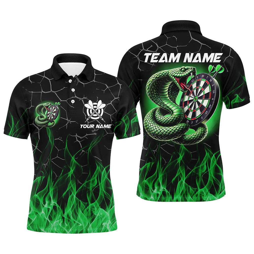 Personalized Darts Snakes Fire Flame Custom Green Darts, Cool Darts Team