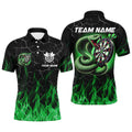 Personalized Darts Snakes Fire Flame Custom Green Darts, Cool Darts Team