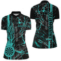 Turquoise Grunge Dart, Fire Flame Dart Board Custom Name Dragon Darts League