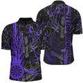 Purple Grunge Dart, Fire Flame Dart Board Custom Name Dragon Darts League